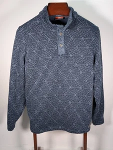 Suéter Merrell Para Hombre Talla Med 1/4 Snap Azul Kolchak Diseño Geométrico - Imagen 1 de 8