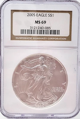 2005 Eagle S $1 NGC MS69 Lot. 813 - Image 1 of 4