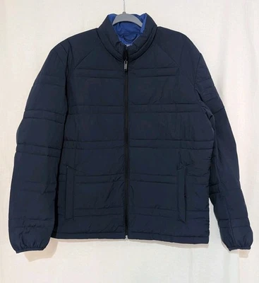 MICHAEL KORS Jacket Mens L Blue Puffer Insulated Quilted Full Zip - Image 1 of 4