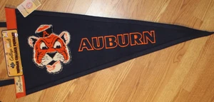Übergroßer schöner Wollwimpel Auburn University 3D bestickt Tigerkopf - Bild 1 von 15