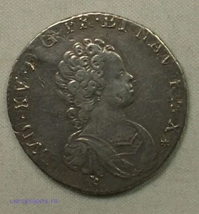 (USA) FRANCE ROYALE - quart écu vertugadin Louis XV 1716 C CAEN TTB , lartdesgen - Bild 1 von 2