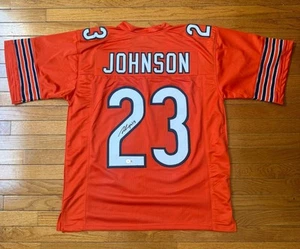 Signed/Autographed Roschon Johnson Chicago Orange Custom Football Jersey (BAS) - Bild 1 von 2