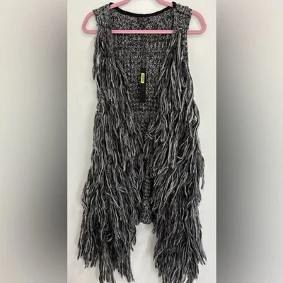 Copper Key | Boho Festival Fringe Open Cardigan Vest | NWT - Image 1 of 4