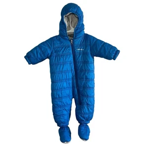 Eddie Bauer Winter Schneeanzug abnehmbare Booties wasserdicht blau Kleinkind Jungen 6-9 m - Bild 1 von 7
