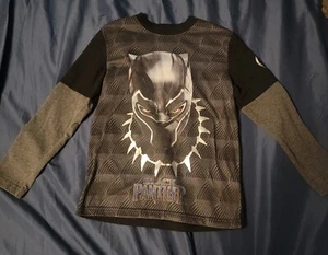 Youth black panther long sleeve shirt size 8 - Picture 1 of 7