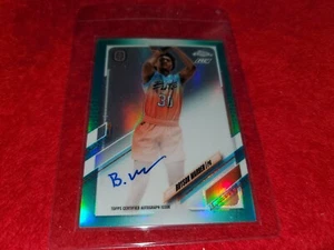 TOPPS CHROME OVERTIME #CA-BW1 BRYSON WARREN AUTO RC AQUA REFRACTOR 52/99 - Picture 1 of 2