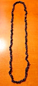 Dark Amethyst Necklace 34" Long and 84 Grams - Picture 1 of 14