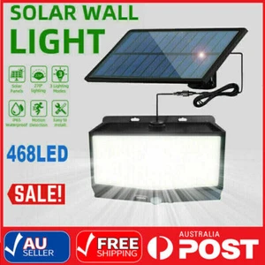 LED 2000W Solar Motion Sensor Light Outdoor Garden Yard Wall Security Flood Lamp - Picture 1 of 17