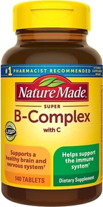 (2PK) Nature Made Super B-Complex with Vitamin C, 140 Tablets 031604027186VL - Picture 1 of 2