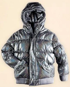 APPAMAN INFANT GIRLS' HOODED DOWN SHIMMER PUFFER JACKET SIZE 3-6 MONTHS NWT $110 - Picture 1 of 10