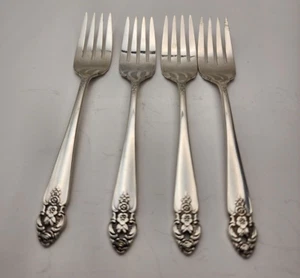 ONEIDA PRESTIGE DISTINCTION Silverplate Salad Forks Set of 4 - Picture 1 of 1