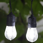 30Ft Cool White LED Outdoor String Lights Waterproof Festoon Light 10 X Hanging 