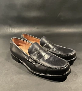 Polo Ralph Lauren Black Leather Thick Soled Dress Loafers | 14D - Picture 1 of 9