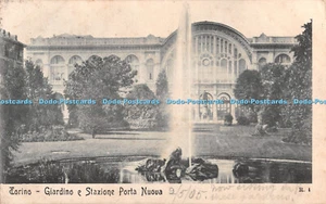 R357882 Torino Giardino e Stazione Porta Nuova R 4 Societa Editrice Cartoline To - Bild 1 von 4