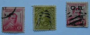 3 PHILIPPINE ISLANDS USA Stamps 1906-1917, Dr. Rizal & Adm. W. T. Sampson, used - Picture 1 of 1