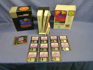 Vintage COREL DRAW 3.0 PC CD-ROM Graphics Software 12,000+ Clip Art Images Kit - Picture 1 of 5