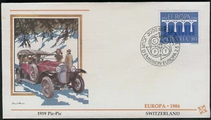 SWISS CAR MAKING HISTORY 1919 PIC-PIC FIRST DAY COVER EUROPA CEPT PICCARD PICTET - Picture 1 of 3