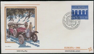 SWISS CAR MAKING HISTORY 1919 PIC-PIC FIRST DAY COVER EUROPA CEPT PICCARD PICTET - Image 1 of 3