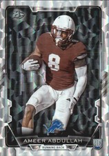 2015 Bowman Rainbow Silver Ice Detroit Lions Football Card #R33 Ameer Abdullah