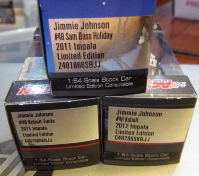 (3) 2011 ACTION Diecast 1/64 Jimmie Johnson #48 2-2011 1-2012 Impalas Nuevo Foto 1 de 4