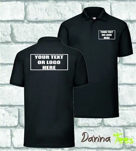 Custom Printed Polo Shirt Personalised *Events *Stag Do *Business Text * Logo - Picture 1 of 4