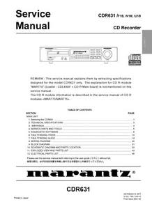 Service Manual-Anleitung für Marantz CDR 631 - Imagen 1 de 1