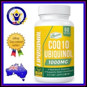COQ10 UBIQUINOL 1000MG Heart Health Support Brain & Immune Function Supplement - Picture 1 of 9