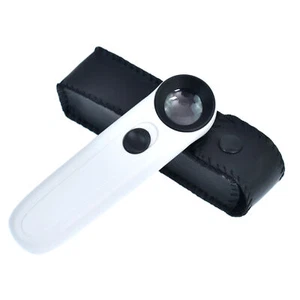 40X Magnifying Magnifier Glass Jeweler Eye Jewelry Loupe Loop with 2 LED Light - Picture 1 of 9