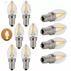 10X Retro C7 E14 LED Candle Light Bulb 2W 230V Edison LED Filament Bulb GL154 - Picture 1 of 9