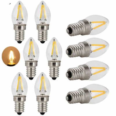 10X Retro C7 E14 LED Candle Light Bulb 2W 230V Edison LED Filament Bulb GL154 - Image 1 of 4