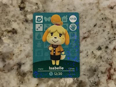 ISABELLE #113 Animal Crossing Amiibo Auténtico Nintendo Tarjeta Como Nueva De la Serie 2 Foto 1 de 2