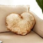 Love Heart Shape Fluffy Pillow Case Soft Sheepskin Sofa Cushion Cover Home Decor