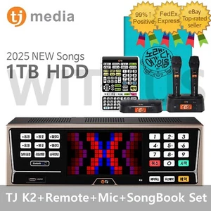 TJ Media K2 Karaoke Machine+TMW 100B Wireless Mic+TIR-1090 Remote+Song Book - Picture 1 of 9