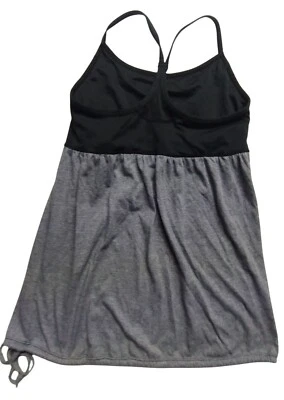 Rhonda Shear Feminino Médio Bloco de Cores Preto e Cinza Alça de Espaguete Babydoll To - Imagem 1 de 4