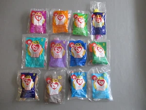 McDonalds Ty Teenie Beanie Babies 1998, NIP, Complete Set of 12 - Picture 1 of 12