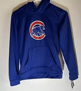 Boys Chicago Cubs Baseball Sweatshirt Hoodie Fleece 10/12 Blue NWT - Picture 1 of 5