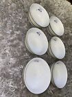 6 Lenox 5.5? Cereal Bowls- Illustrated Stripes- Key Lime New