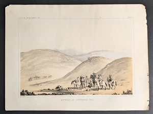 Litografía Pacific Railroad Survey Entrada Of Livermore's Pass 1860 - Imagen 1 de 7