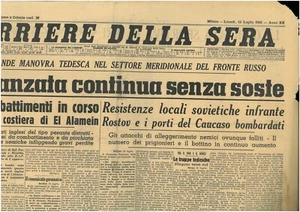 Corriere della sera 13 luglio 1942 Giornali di guerra - Picture 1 of 1