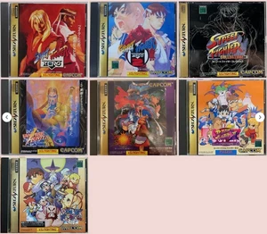 Street Fighter ZERO & Vampire Hunter Savior Games Set of 7 Sega Saturn SS - Picture 1 of 12