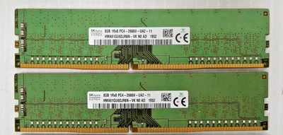 SK Hynix 16GB (2x8GB) RAM PC4-21300 DDR4-2666V Desktop RAM Kit HMA81GU6CJR8N-VK - Image 1 of 2