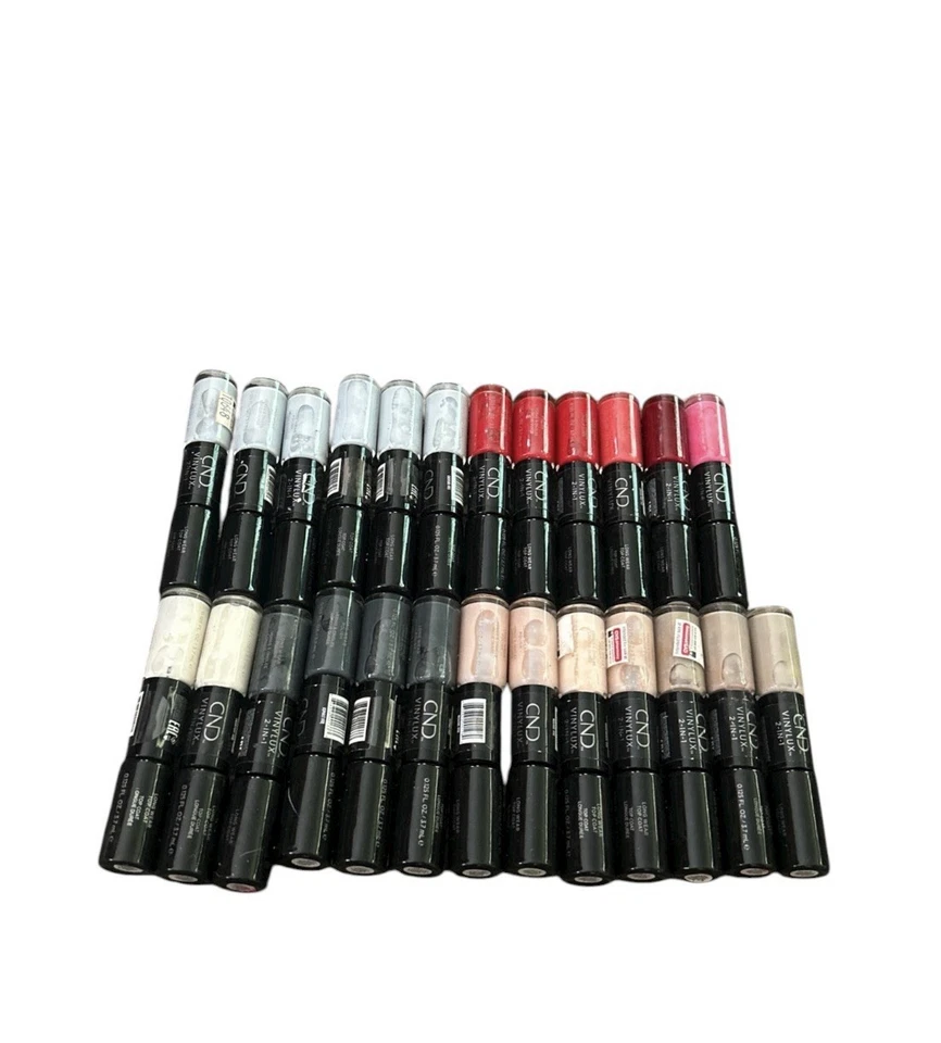 Juego de 25 mini botellas de esmalte de uñas CND Vinylux 2 en 1 de larga duración + capa superior 3,7 ml Foto 1 de 1