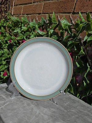 Vintage Rustic Denby Regency Green Side Bread Plate 6¾" Green Brown Rim - Image 1 of 4