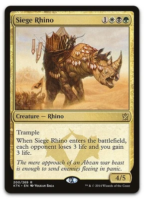 Siege Rhino #200 (NM) Khans of Tarkir KTK Magic MTG - Image 1 of 2