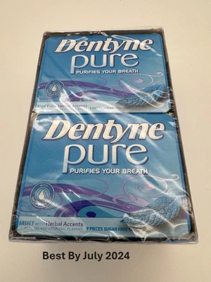 Dentyne Pure Mint con Acentos Herbales Goma Sin Azúcar, 10 Paquetes de 9 Piezas  Foto 1 de 4