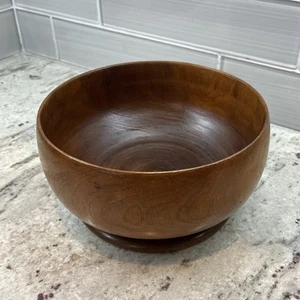 Handgedrechselte Holzschale 8" natur rustikal Landhaus Bauernhaus Vintage - Bild 1 von 7