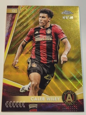 2024 Topps Chrome MLS - Caleb Wiley #26 Gold Wave Refractor /50 - Image 1 of 2