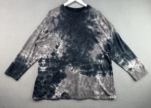 We The Free Shirt Damen Large schwarz grau Batik Langarm Baumwolle Oversized - Bild 1 von 10