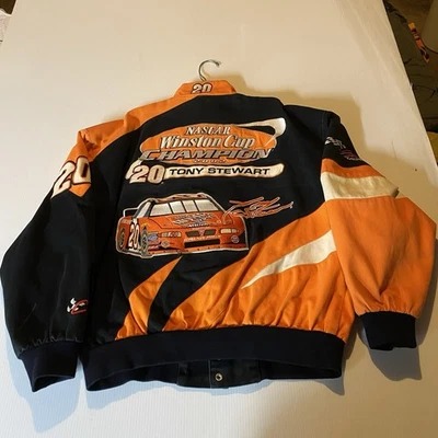 VTG NASCAR Tony Stewart Championship Jacket JH Design Sz L Home Depot Racing - Image 1 of 4