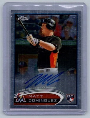2012 Topps Chrome #159 Matt Dominguez Rookie Autographs - Image 1 of 2